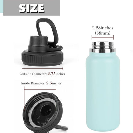 Aurora Spout Lid for Hydro Flask Wide Mouth 12, 16,18,20, 32, 40, 64 OZ Water Bottles Flip Lid for Hydro flask Wide Mouth (Pink, 2Pcs)