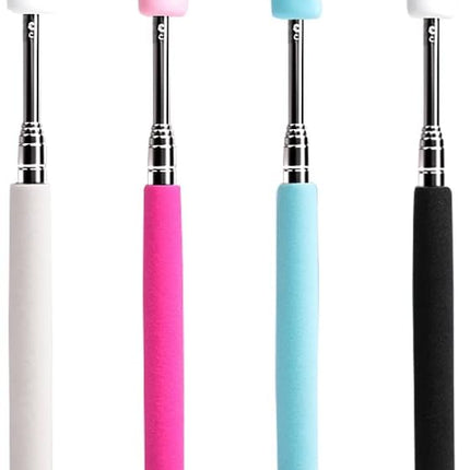 4 Pcs Telescopic Teachers Pointer, Extendable Whiteboard Finger Pointer Stick, Mini Retractable Classroom Pointer for Elementary School Kindergarten Teacher,Guides, Coach,Extends to 21.65"
