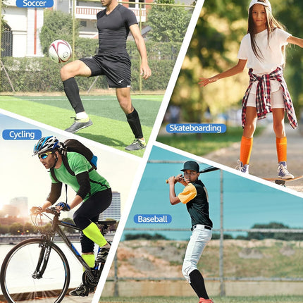 Shin Guards for Soccer, Lightweight Shin Pads for Kids Youth & Adult - Football Shin Defender Protective Gear, Comfortable Breathable Leg Guards