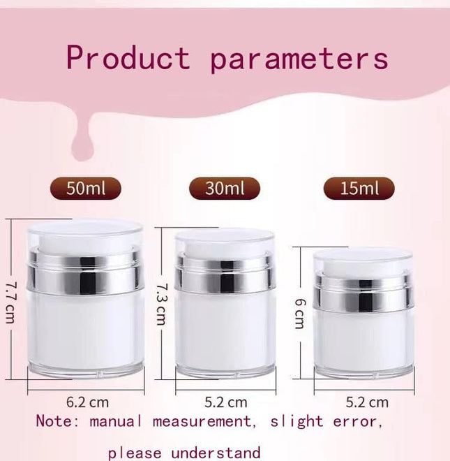 4Pack Empty Airless Pump Jar Portable Refillable Travel Size Cream Jar Vacuum Bottle Lotion Jar with – product detail