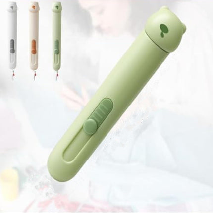 3 Pcs 3 in 1 Automatic Needle Threaders and Seam Ripper with Stainless Steel Blade for Hand Sewing, Knitting, Embroidery, Multifunctional Sewing Tool for Crafts Quilting Supplies (Green&Gray& Cream)