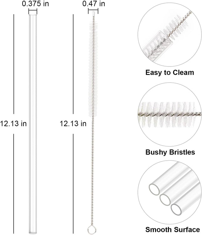 Straw Replacement for Owala 40 oz Tumbler with Handle 6 Pack Reusable Clear Straws Cleaning – product detail
