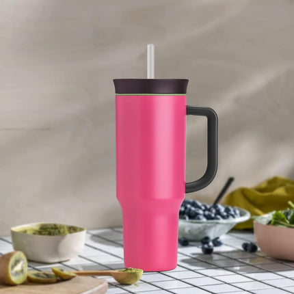 Straw Replacement for Owala 40 oz Tumbler with Handle, 6 Pack Reusable Clear Straws Cleaning Brush, And Stanley/Simple Modorn 40oz Cup, Accessories Owala/Stanley/Simple -