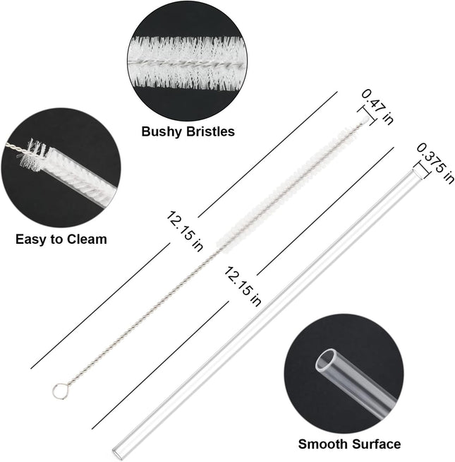 10 Pcs Replacement Straws Compatible with Stanley 30 oz Cup Tumbler Reusable Plastic Cleaning Brush for – product detail