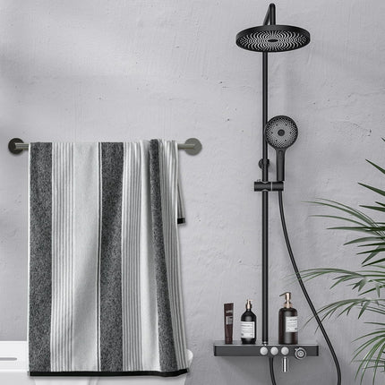 Towel Bar - Adjustable 304 Stainless Steel Holder for Bathroom (11.8inch-22.6inch) Sturdy and Rustproof Wall Mounted Rack Accessories, Silver… Silver
