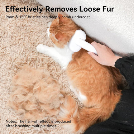 Cat Brush for Shedding, Brushes Indoor Cats, Long or Short Haired Grooming Comb Kitten Rabbit Massage Removes Loose Fur White -