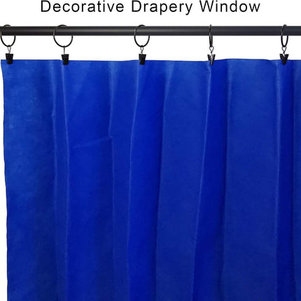 40 Pack Curtain Rings with Clips, Drapery Clips Rings, Drapes 1.26 in Interior Diameter, Fits up to 1 Rod, Black 1.26" I D