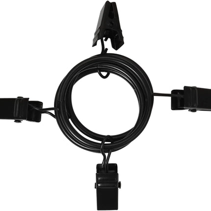 40 Pack Curtain Rings with Clips, Drapery Clips Rings, Drapes 1.26 in Interior Diameter, Fits up to 1 Rod, Black 1.26" I D