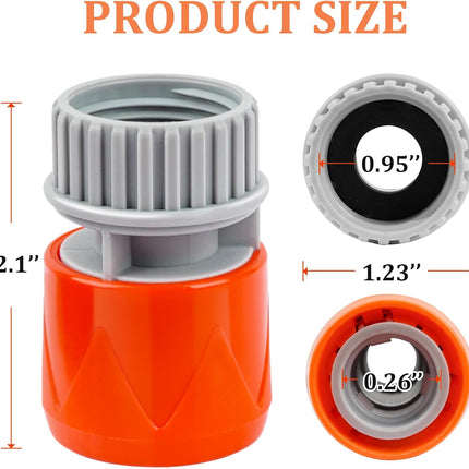 2 Pieces Plastic Garden Hose Connector, Quick Coupler 3/4"GHT Female for Pool Vacuum Jet Underwater Cleaner & Leaf -