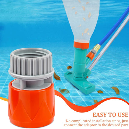 2 Pieces Plastic Garden Hose Connector, Quick Coupler 3/4"GHT Female for Pool Vacuum Jet Underwater Cleaner & Leaf -
