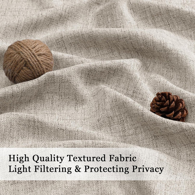 Linen Valances for Windows 1 Pcs Light Filtering Textured Farmhouse Short Small Valance Curtains Bathroom – product detail