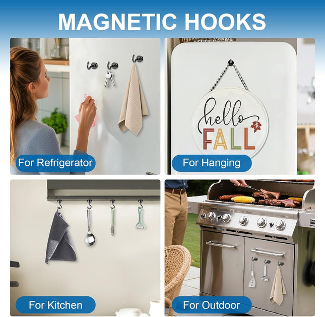 Magnetic Hooks 12 Pack 30lbs Plus Magnet Hook 2026 Cruise Cabin Ship Essentials Heavy Duty – product detail