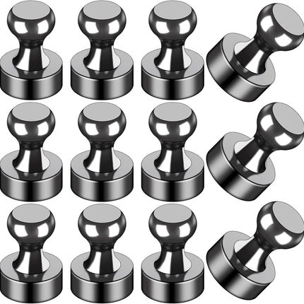 Fridge Magnets 12Pcs Refrigerator Whiteboard Small Strong Magnet Classroom Kitchen Accessories Decorative Locker Set Decor Must Haves Office Calendar Refrigerador Magnetic Cute Crafts Black 12 pcs