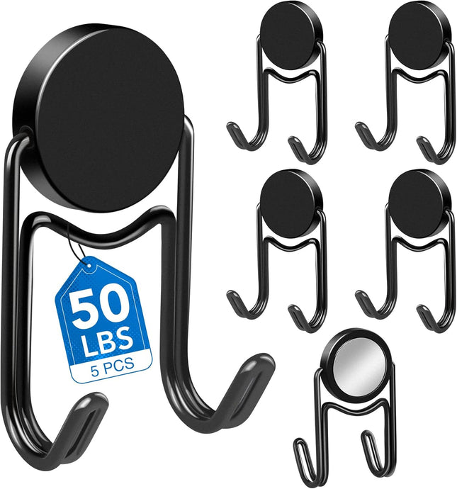 Magnetic Hooks 50lbs Plus 2026 Cruise Cabin Ship Essentials Magnet Hook Heavy Duty Strong in Black