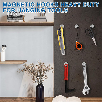 Magnetic Hooks for Cruise Cabins, 130LBS Strong Magnet Heavy Duty Essentials 2026, Powerful Magnets Door Decoration, Metal Ship Walls, Ceiling- 6 Pcs Silver 1.26in x 1.34in