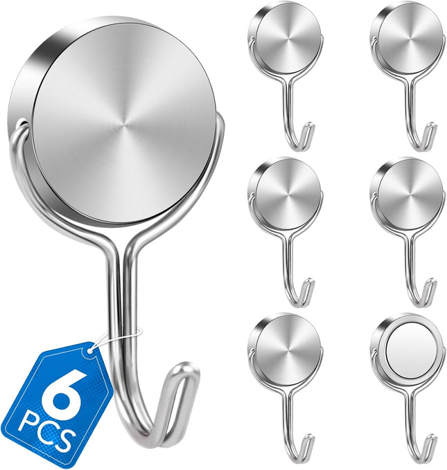Magnetic Hooks for Cruise Cabins 60Lbs Swivel Heavy Duty Ship Essentials Locker Accessories Magnet in Silver