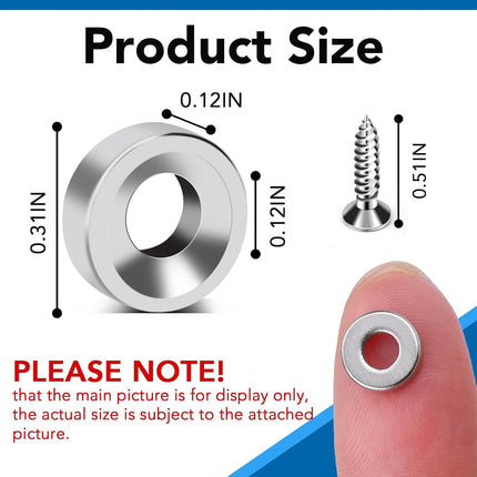 Small Round Magnets with Holes 60 Pack, Cabinet for Doors, Drawers, Rare Earth Refrigerator Magnet Fridge, Science, Cat Eye Magnet, Pinning - 0.31x0.12inch