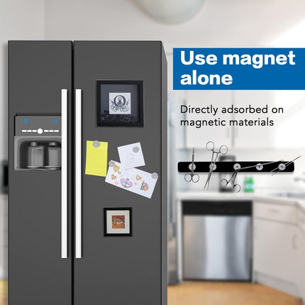Small Round Magnets with Holes 60 Pack, Cabinet for Doors, Drawers, Rare Earth Refrigerator Magnet Fridge, Science, Cat Eye Magnet, Pinning - 0.31x0.12inch