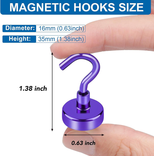 Cruise Essentials 28lbs Magnetic Hooks for Cabins Purple Magnets Door Strong Hanging Refrigerator Celling – product detail