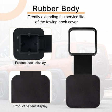 Fits for 2-inch Hitch Cover, Trailer Cover Tube Plug Insert, Car Exterior Accessories, Receiver Black 1