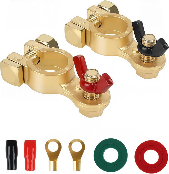 Car Battery Terminal Connector Pure Copper Cable End Top Post Clip Positive and Negative Pole Applicable to