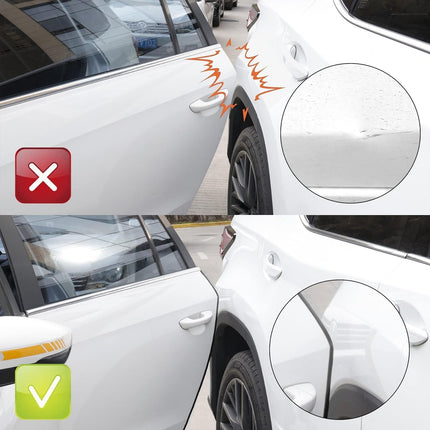 16.4Ft (5M) Car Door Edge Guard, No Glue Entry Guard Protective Strip, Rubber Trim Protector, Applicable to Car, Truck, SUV and ATV, Exterior Accessories（Black） Black 16.4Ft/5M