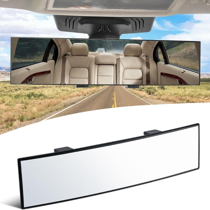 Interior Rearview Mirrors, Universal Panoramic Car Rear View Mirror Accessories, Wide Angle Reduce Blind Spot Effectively for Car, Jeep, Truck, Motorcycle, Tractor, ARB, ATV, SUV, RV Basic version -