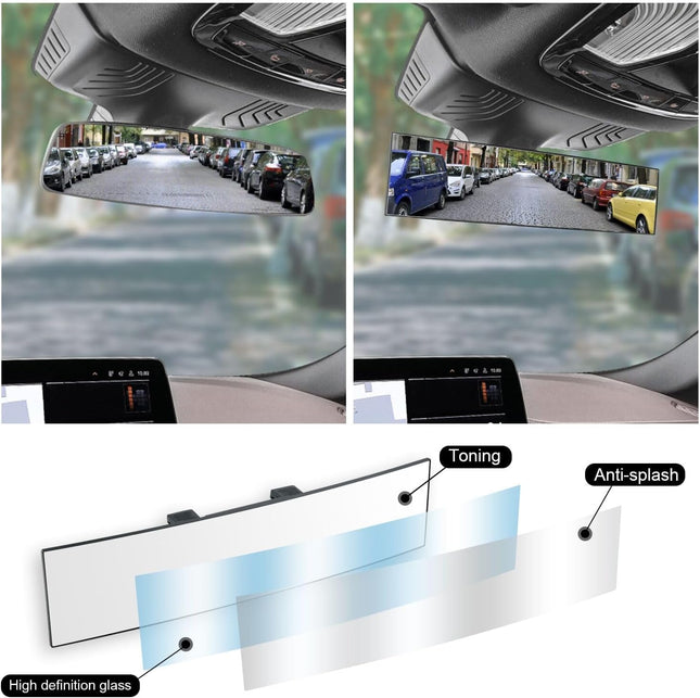 Interior Rearview Mirrors Universal Panoramic Car Rear View Mirror Accessories Wide Angle Reduce – product detail
