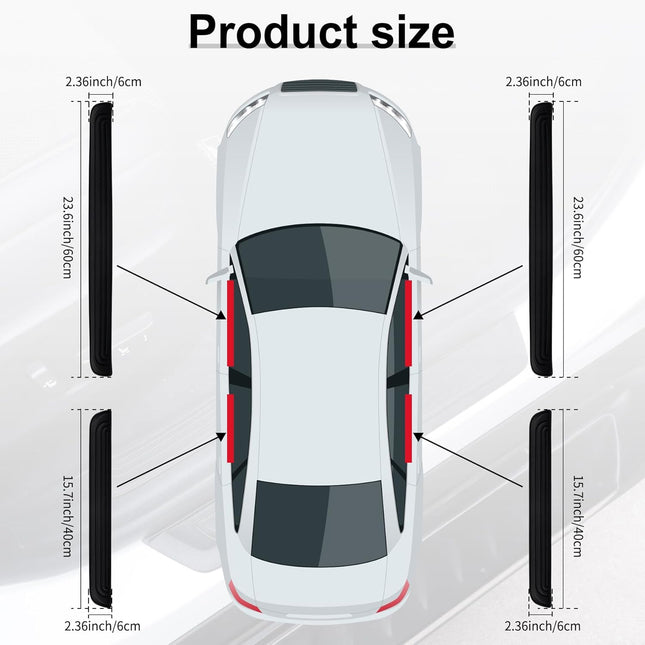 Car Door Threshold Protection 4PCS Edge Step Dust Shield Cover Width 23.6x2.36inch Car/SUV – product detail