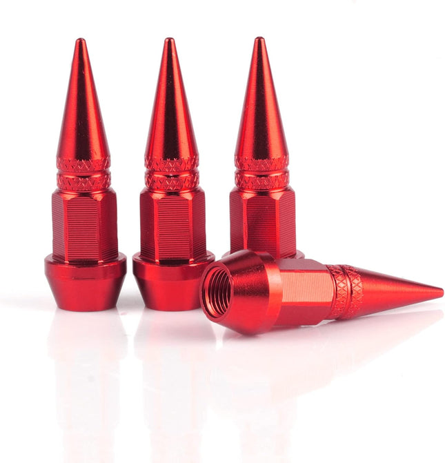 45mm Spiked Aluminum Stem Valve Caps 4PCS Dustproof Tire Wheel Caps for Cars SUVs Trucks Bicycles and