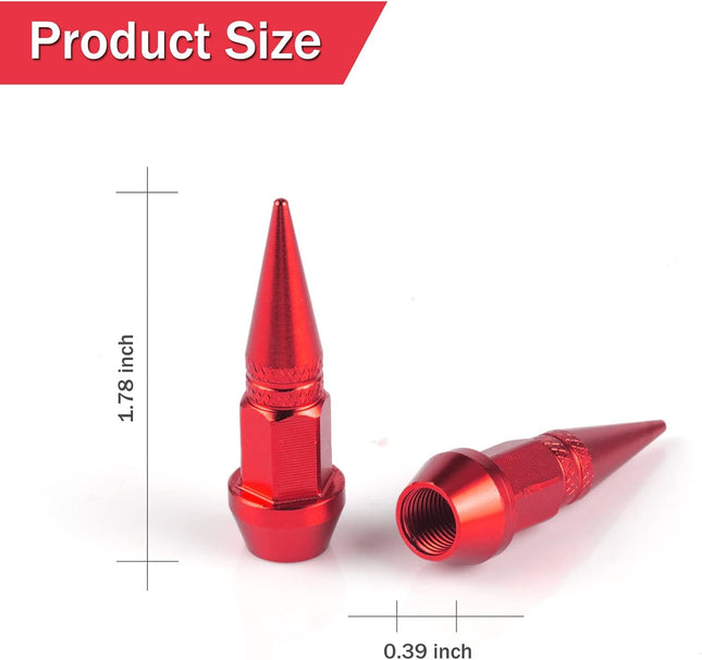 45mm Spiked Aluminum Stem Valve Caps 4PCS Dustproof Tire Wheel Caps for Cars SUVs Trucks Bicycles and – product detail