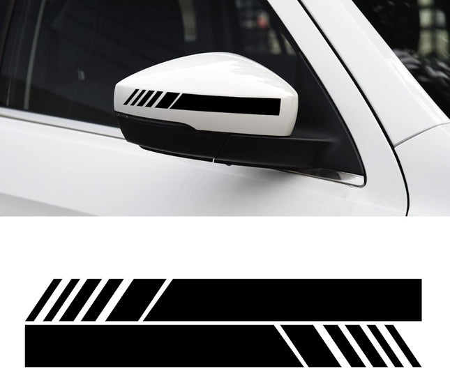 Car Exterior Accessories Rear View Mirror Stickers Decor Body Sticker Vinyl 4pcs (Black) Black