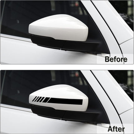 Car Exterior Accessories Rear View Mirror Stickers Decor Body Sticker Vinyl 4pcs (Black) Black -