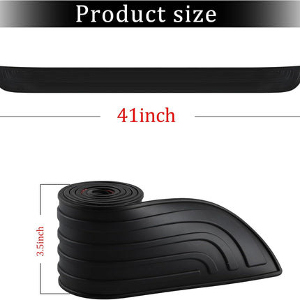 Car Rear Bumper Protector, 41inch x3.5inch Car/SUV Universal Rubber Anti-Scratch Trunk Exterior Accessories（Black） Black 41x3.5inch