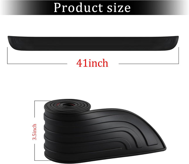 Car Rear Bumper Protector 41inch x3.5inch Car/SUV Universal Rubber Anti-Scratch Trunk Exterior – product detail