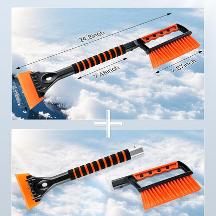 Ice Scraper and Snow Brush for Car Windshield, Car, Winter Necessities, Multi Functional Removal Tools, Accessories Gift Women Man (Enhanced) - Enhanced version