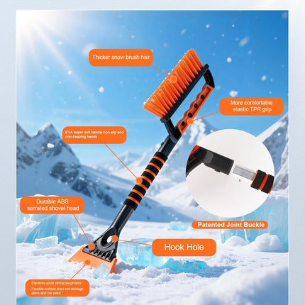 Ice Scraper and Snow Brush for Car Windshield, Car, Winter Necessities, Multi Functional Removal Tools, Accessories Gift Women Man (Enhanced) - Enhanced version