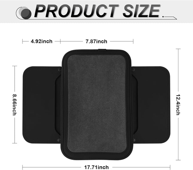 Car Leather Furry Center Console Cover with 2 Storage Bags Universal Fluffy Armrest Seat Box – product detail