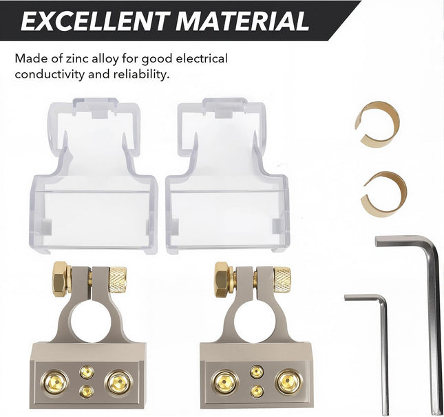 Car Battery Terminal Connector 0/2/4/6/8 AWG Zinc Alloy Truck Audio Protector Quick Disconnect and Release – product detail
