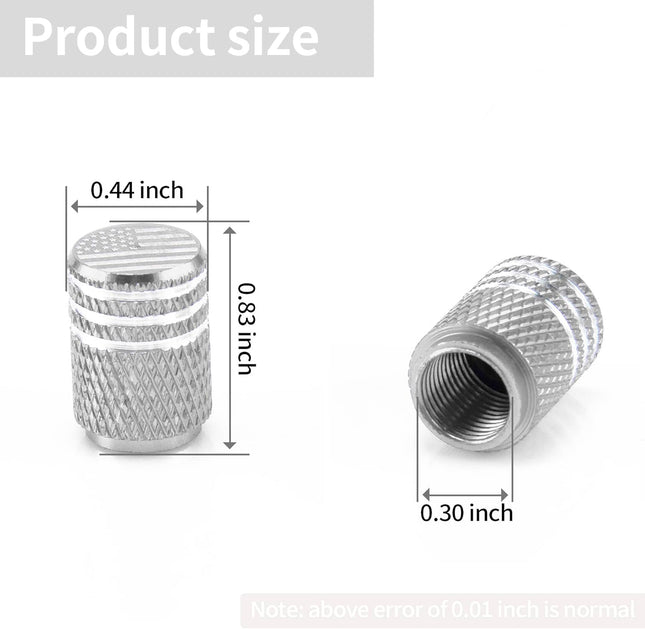 American Flag Valve Stem Cap 12PCS Aluminum Alloy Rubber Sealed Tire Universal for Cars Trucks – product detail