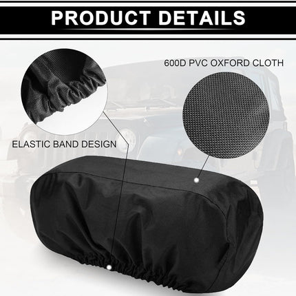 Heavy Duty 600D Waterproof Winch Cover - UV Resistant, Dust-Proof Protective for 8500-17500 lbs Electric Winches (22"x9.8"x7.5"), Car Exterior Accessories