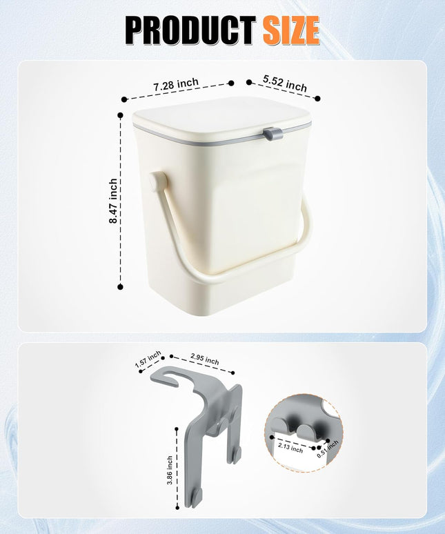 Car Trash Can with Lid and Phone Holder Universal Bin Waterproof Hanging Vehicle Garbage Can – product detail