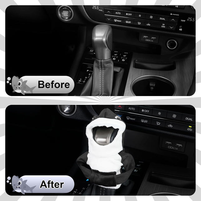 Car Gear Shift Cover Universal Hoodie Cute Shark Cover for Knob Protection Automotive Interior Gadgets – product detail