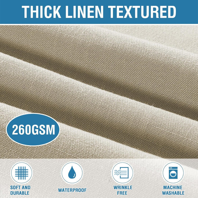 Linen Textured Table Cloths 60 x 120 Inch Premium Solid Tablecloth Spill-Proof Waterproof Cover for – product detail