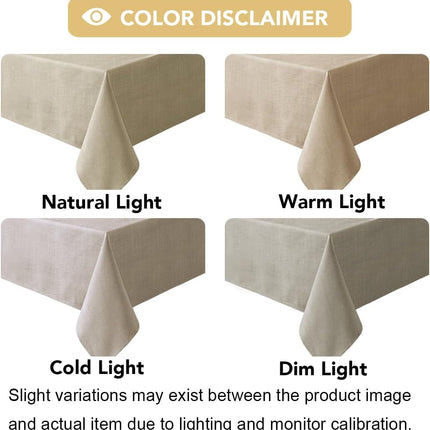 Linen Textured Table Cloths 60 x 120 Inch Premium Solid Tablecloth Spill-Proof Waterproof Cover for Dining Buffet Feature Extra Soft and Thick Fabric Wrinkle Free, Taupe 120" 60" (Rectangular)