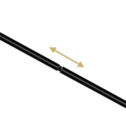1 PACK Magnetic Curtain Rods for Metal Doors 16" to 28", 1/2 Inch Diameter Adjustable French Door Rod Classroom Whiteboard Cafe Towel Bar Holder, Black 16"-28"