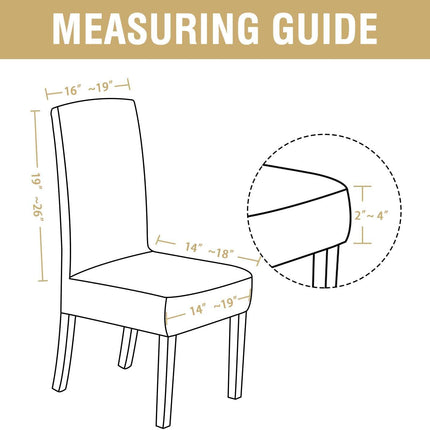 Dining Chair Covers Stretch for Room Set of 4 Parson Slipcovers Protectors, Soft Thick Solid Velvet Fabric Washable, Taupe