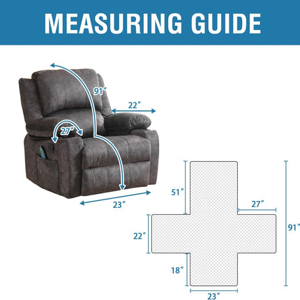 100% Waterproof Power Lift Recliner Chair Cover Non Slip Electric Covers for with Pocket Large Covers, Brown -