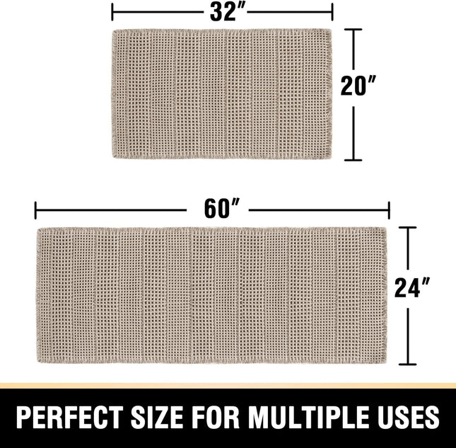 Waffle Bath Mat Super Absorbent Bathroom Mats Non Slip Rugs for Floor Machine Washable Ultra – product detail