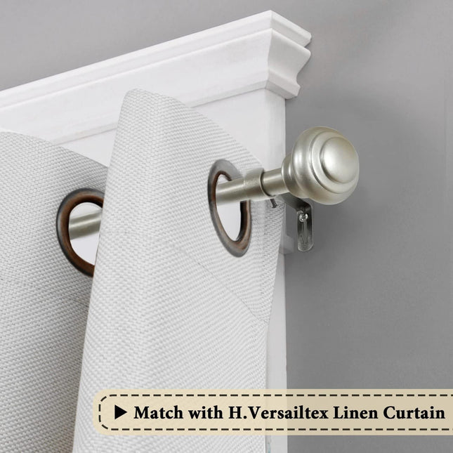 Window Curtain Rods for Windows 28 to 48 Inches Adjustable Decorative 3/4 Inch Diameter Single Rod Set – product detail
